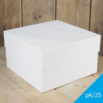 Cakebox Blanche  - 33x33x15 cm - par 5 ou 25 unités