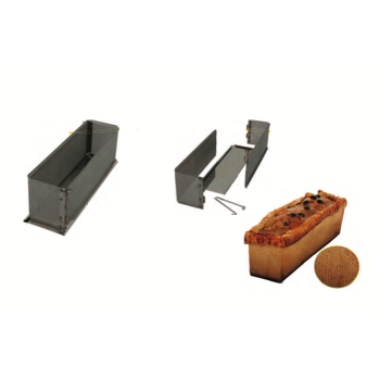 Moule à pâté en croûte démontable à charnières inox - paroies perforées