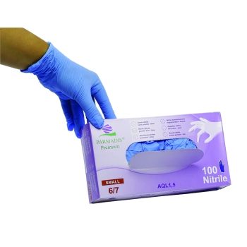 Gants nitrile bleu