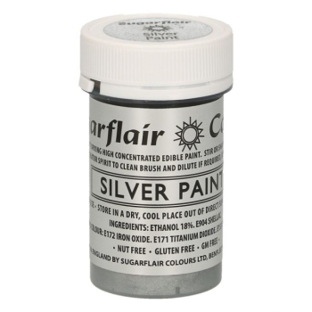 Peinture alimentaire - Argent - 20g