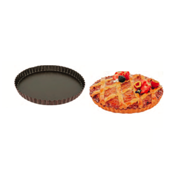 Tourtière cannelée fond fixe - Anti-adhésif