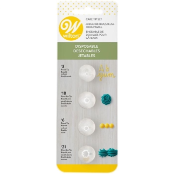 Douille jetables - set/4 - #3, #18, #6, #21 - Wilton