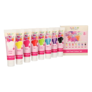 Kit colorant 8 couleurs - FunCakes - Halal