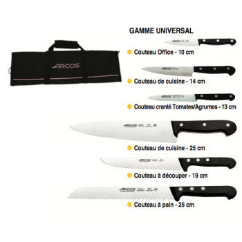 Trousse souple - 6 couteaux -