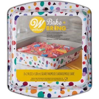 Moule Geo Carré - 20x20 cm - Jetable/Réutilisable - Wilton 