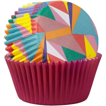 Assortiment de Caissettes triangle en couleurs - WILTON 
