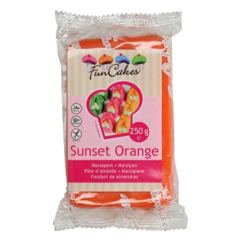 Pâte d'amande Orange coucher de soleil - Funcakes - 250g - Halal/Casher