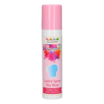 Funcakes - Spray colorant effet nacré - Bleu Ciel - RÉSERVÉ AUX PROFESSIONNELS/CAP