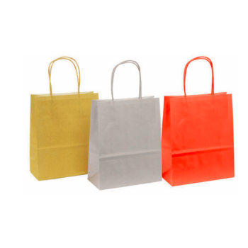 Sac cabas papier kraft couleur
