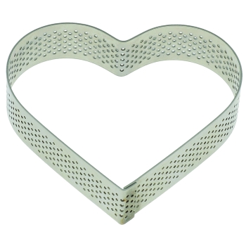 Coeur inox perforé - 8,5 x 7,5 x h 2 cm 