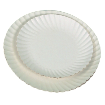 Assiette carton blanc "IMPERGRAS"