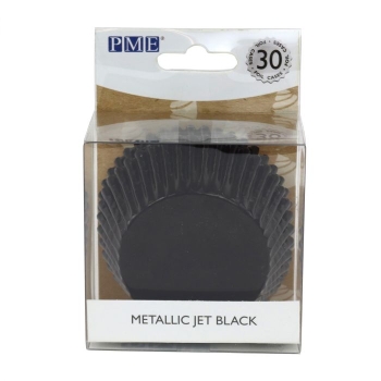 PME - caissettes à Cupcakes - Noir Métallique - P/30
