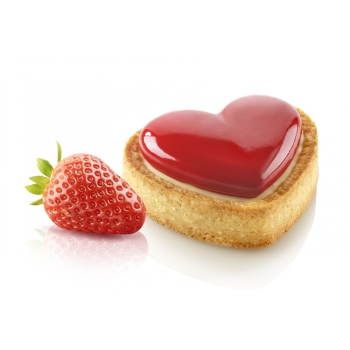  Moule en silicone - Kit  8 tartelettes coeur  