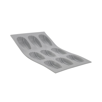 PLAQUE MADELEINES ELASTOMOULE, MOUSSE DE SILICONE  (plaque de 300 x 176 mm)