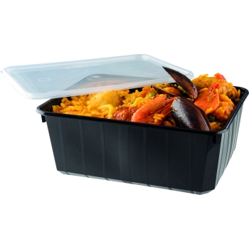 BOÎTE NOIRE AVEC COUVERCLE TRANSPARENT - LOT DE 10 -
