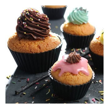 LOT 6 MOULES MUFFINS/CUP CAKES MOUL FLEX, SILICONE