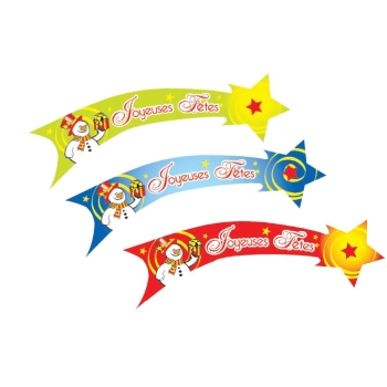 COMETES "JOYEUSES FETES" - 9.3X2.3 CM