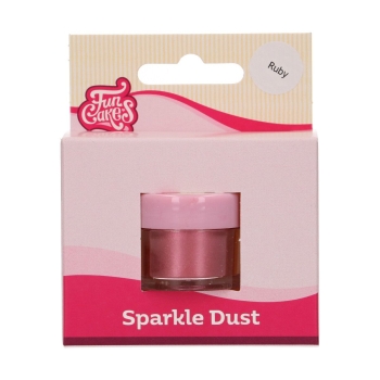 Poudre alimentaire FunColours Sparkle Dust - Rubis -Ruby- 1,5g - Halal   