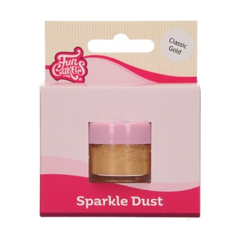 POUDRE ALIMENTAIRE FUNCAKES - SCINTILLANTE CLASSIC GOLD - 3.5 G