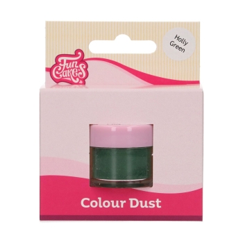 POUDRE ALIMENTAIRE FUNCAKES COLOUR DUST- HOLLY GREEN  - 2,5 G