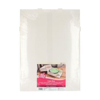 BOÎTE À GÂTEAU - BLANC - 32 X 32 X 11.5 - PCS/2