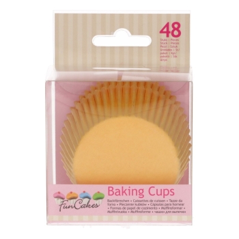 FUNCAKES CAISETTES À CUPCAKES - JAUNES - PCS /48