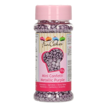 MINI CONFETTI VIOLET METALLIC - 70 GRAMMES