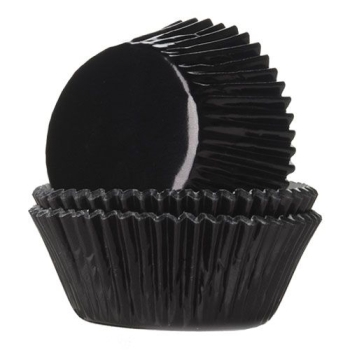HOUSE OF MARIE MOULES À PÂTISSERIE ALUMINIUM  - NOIR - PCS / 24