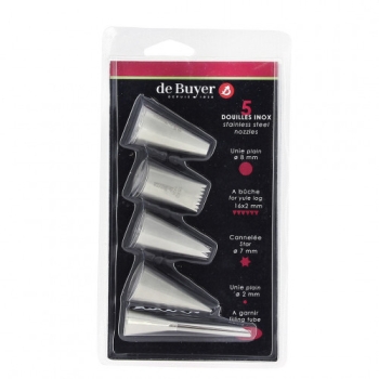 LOT DE 5 DOUILLES INOX ASSORTIES