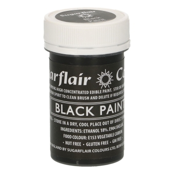 PEINTURE ALIMENTAIRE - MAT COMESTIBLE - NOIR - 20 G