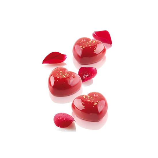 Moule silicone 15 coeurs bombés (CUPIDO 30) - 15x30 ml