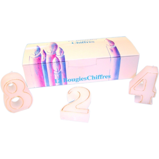 Bougie Chiffre "Liséré Or"