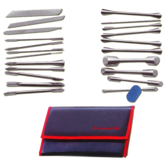 Trousse 22 outils + pierre à affûter 