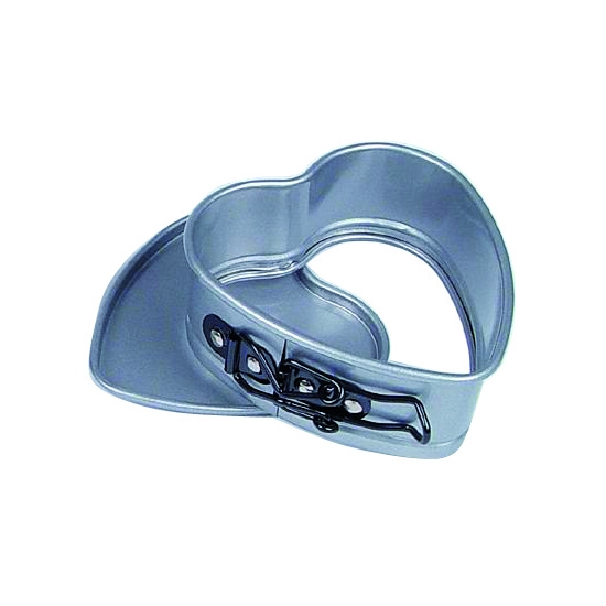 Moule coeur avec charnière, fond amovible