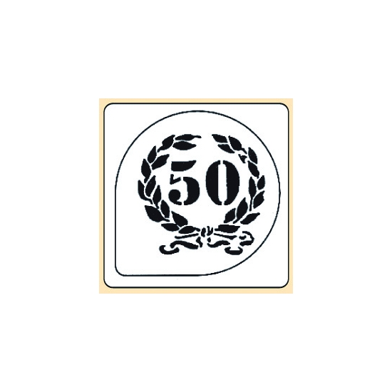 Pochoir plastique couronne 50 ans 