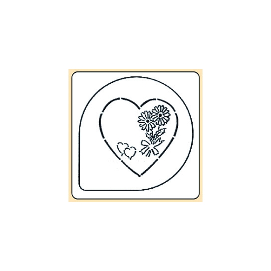 Pochoir plastique coeur modèle 1