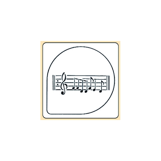 Pochoir plastique partition de musique