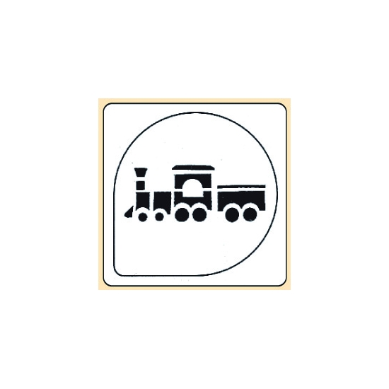 Pochoir plastique train