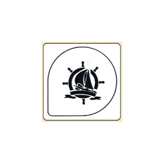 Pochoir plastique barre bateau