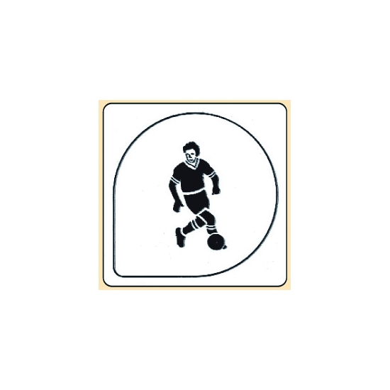 Pochoir plastique footballeur