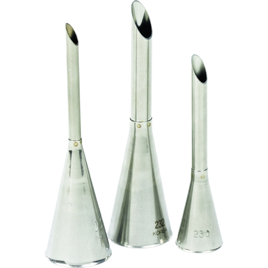 Lot de 3 Douilles inox  à remplir les choux