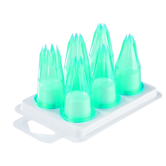 Assortiment 6 douilles polycarbonate Cannelées