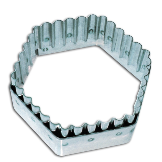 Découpoir inox Hexagonal cannelé - 8.5cm