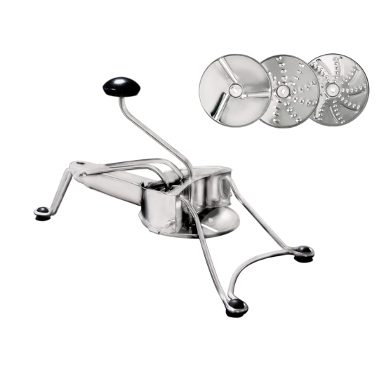 Râpe à légumes julienne et fromage inox - 3 disques