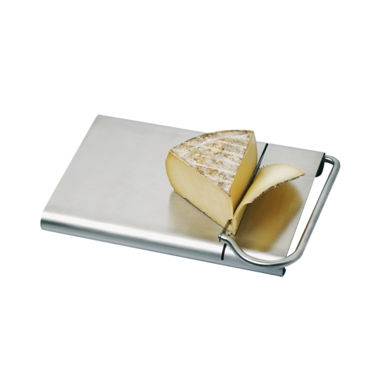 Coupe fromage inox avec lame et plateau 