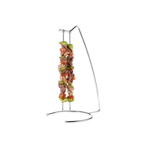 Porte brochettes inox - 2 brochettes