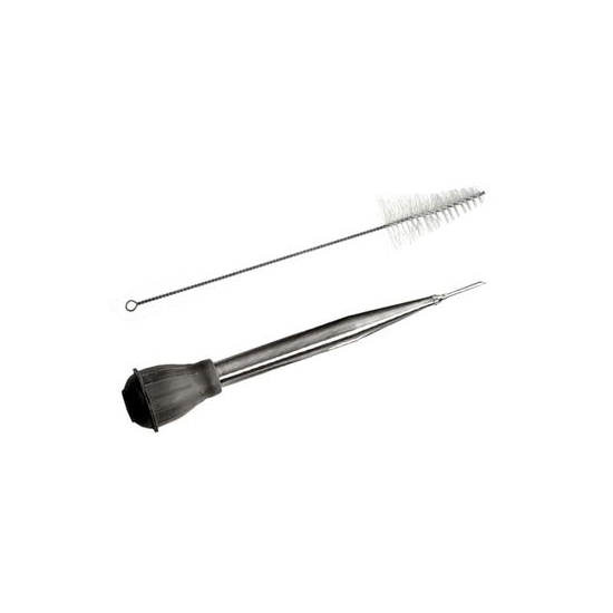 Pompe à jus tube inox avec goupillon 