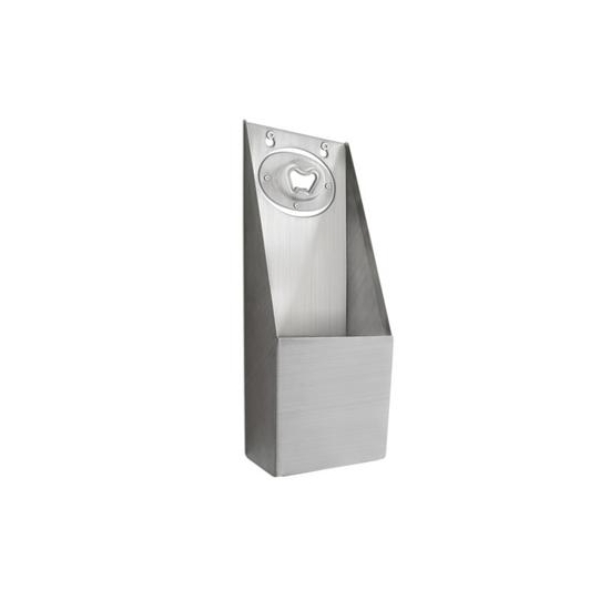  Décapsuleur inox + boîte récupératrice inox  