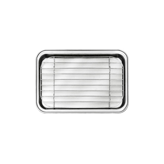 Plateau à dresser avec grille inox - 