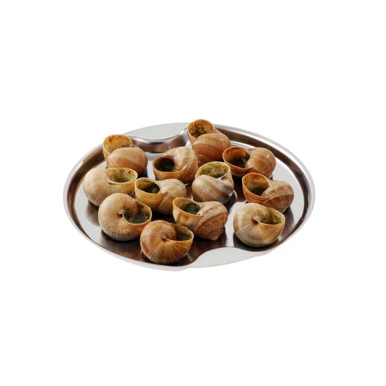 Plat inox 12 escargots  